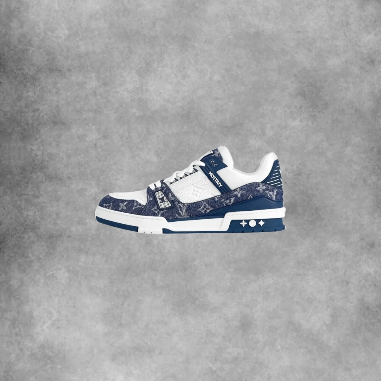 LV Monogram Denim White Blue