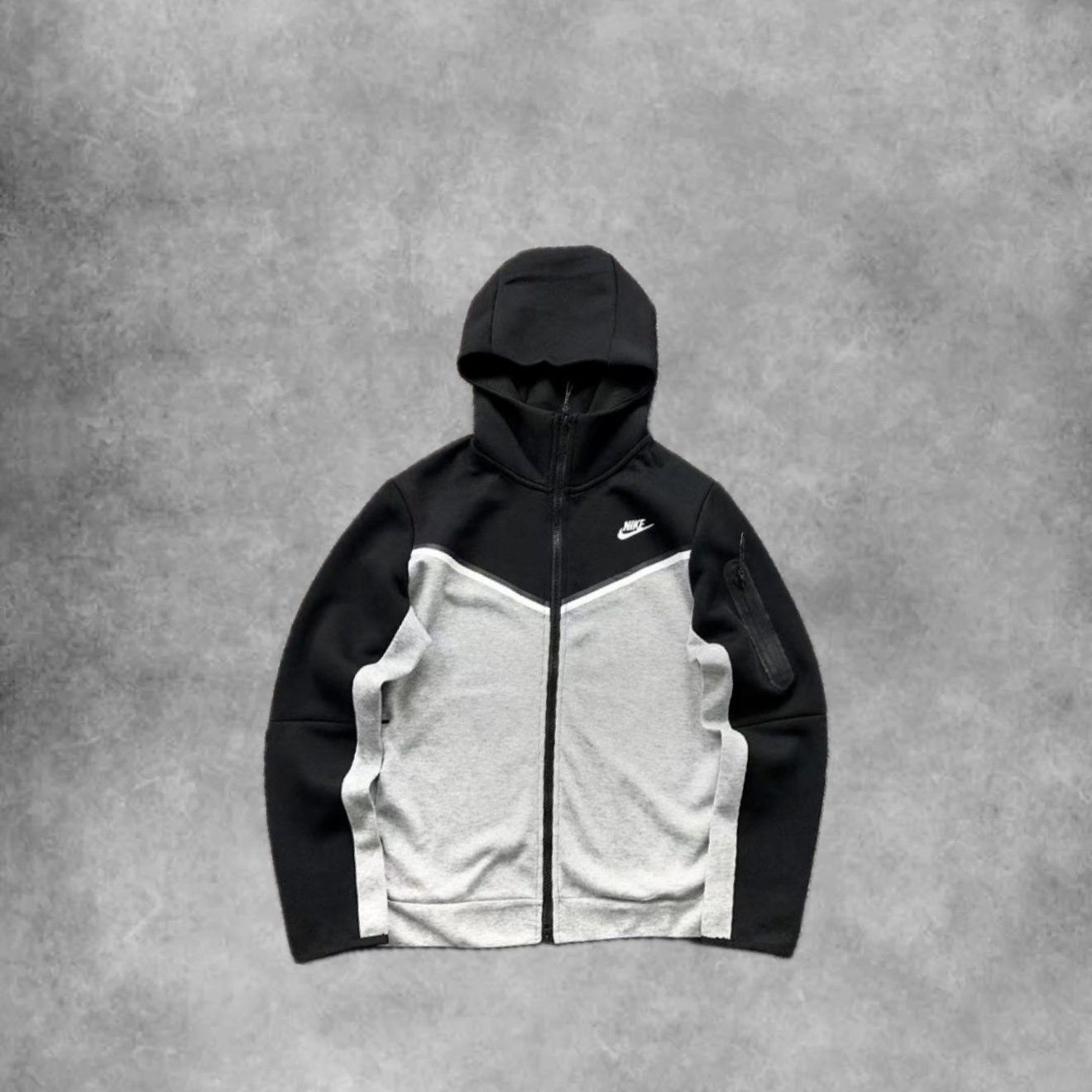 Nike tech hoodie black and gray