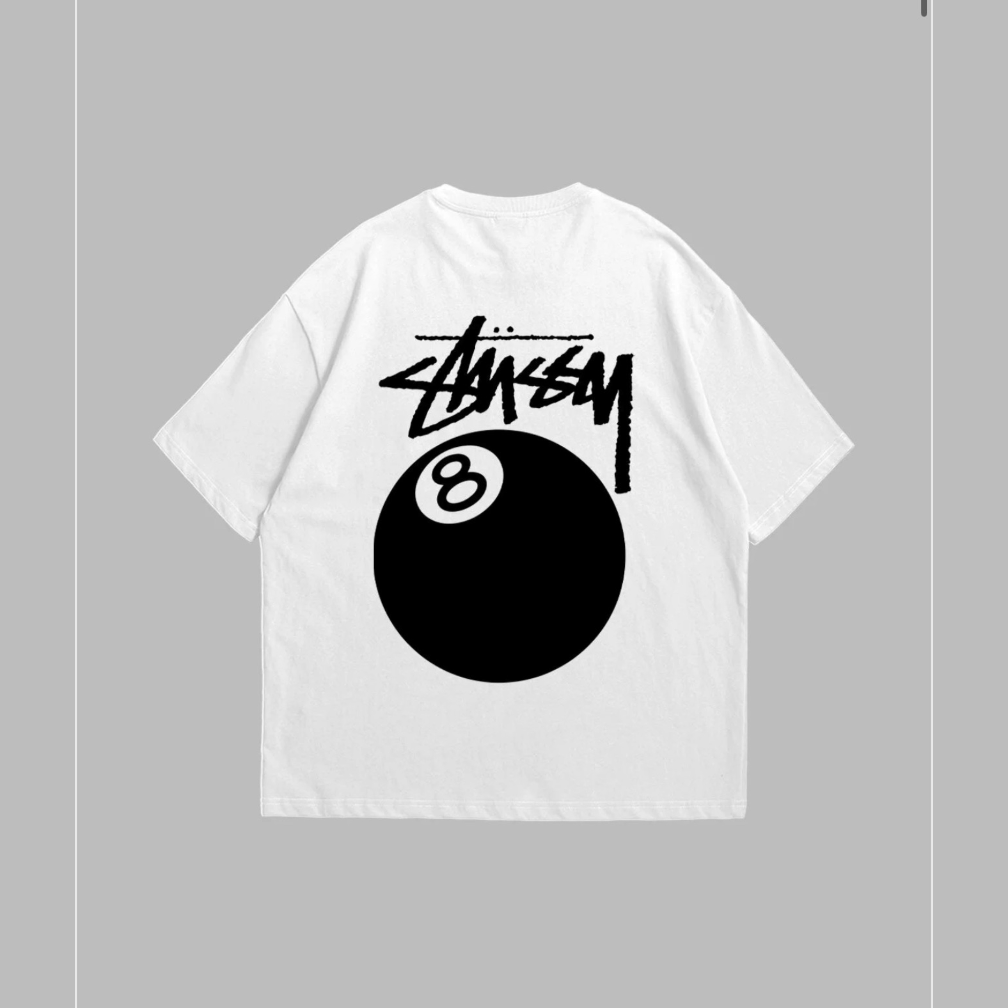 Stussy 8 ball white