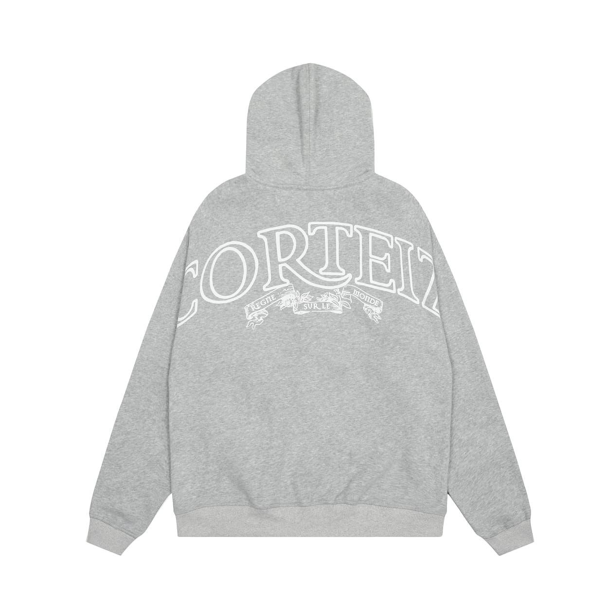 corteiz island zipup hoodie Gray