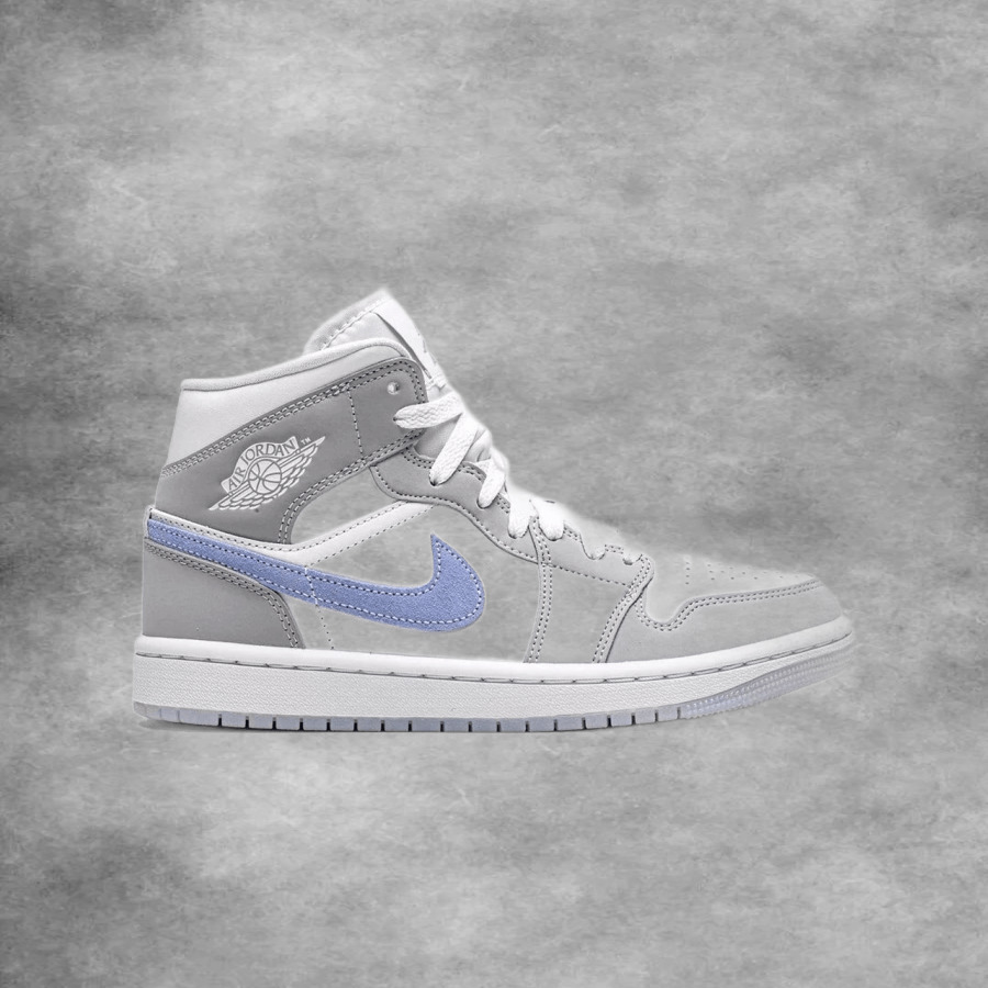 Air Jordan 1 Mid Wolf Grey University Blue