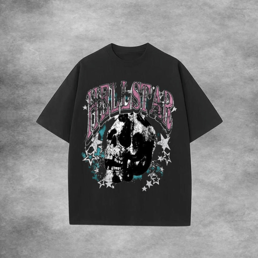 Hellstar Graphic Tee V18 Grey Print