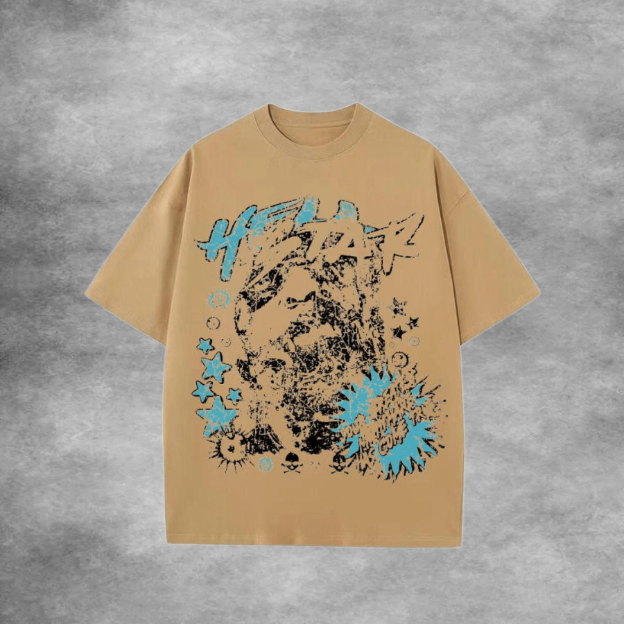 Hellstar Graphic Tee V19 Tan Dark