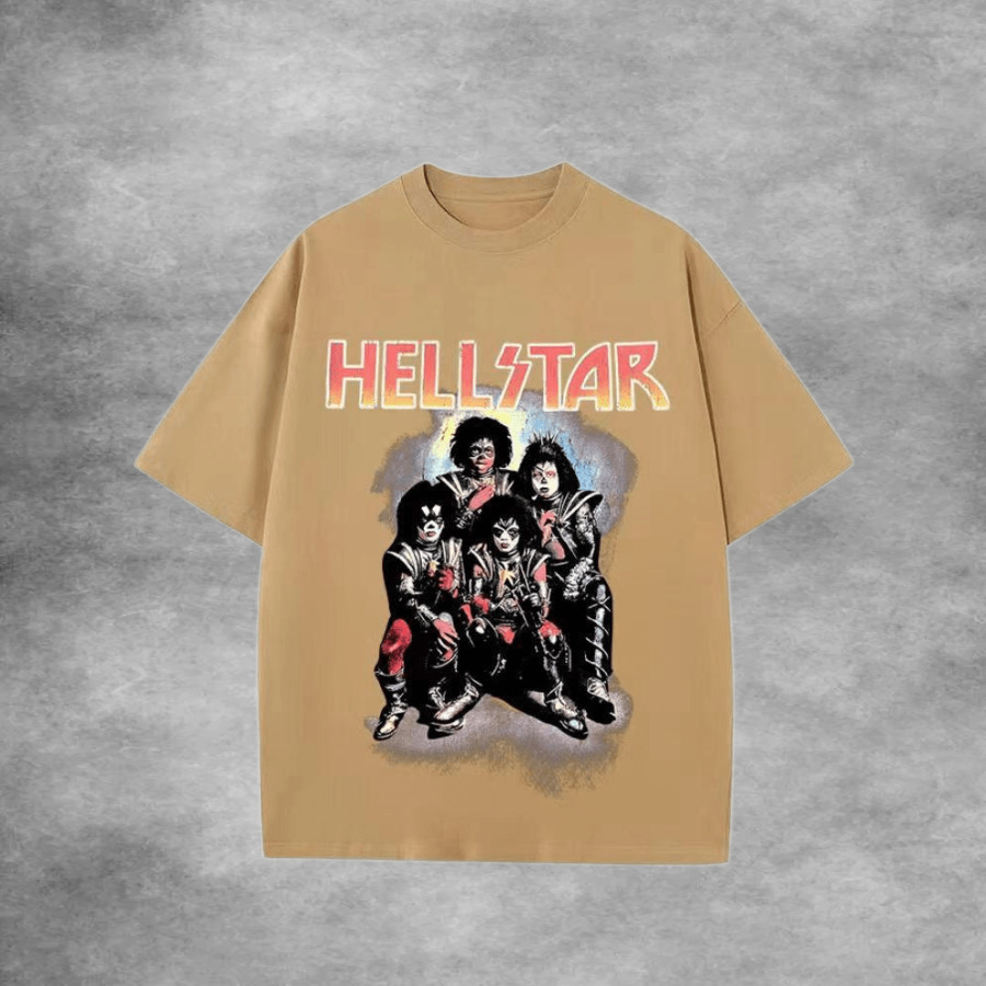 Hellstar Graphic Tee V4 Tan