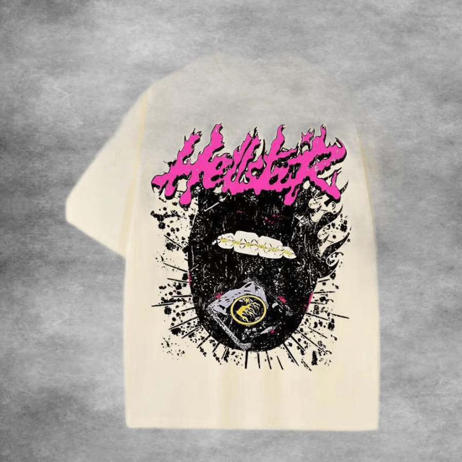 Hellstar Graphic Tee V8 Washed Grey