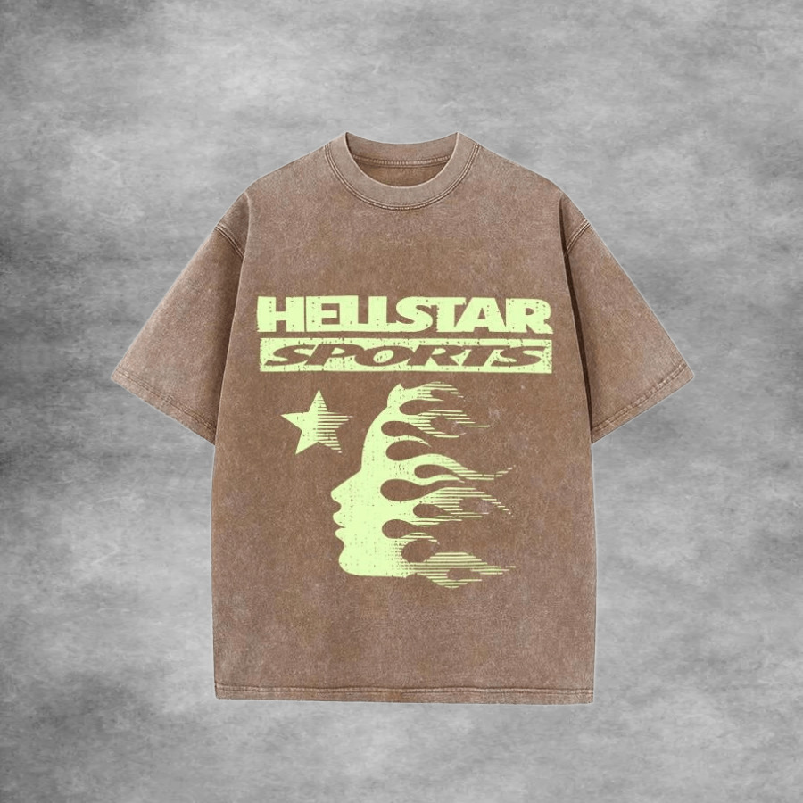 Hellstar Sports Tee Brown Green
