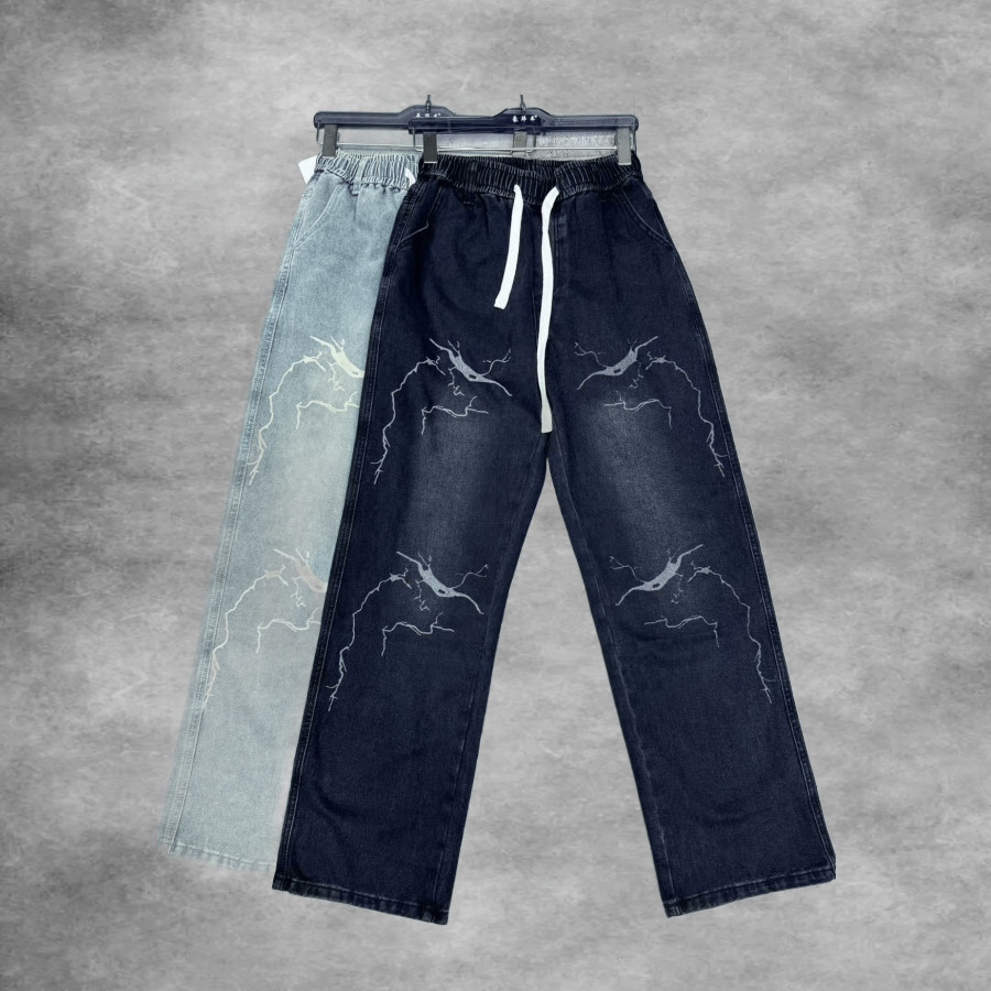 Lightning Denim Jeans Two-Tone