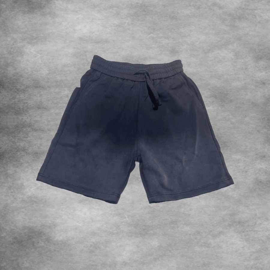 Raw Hem Shorts Black