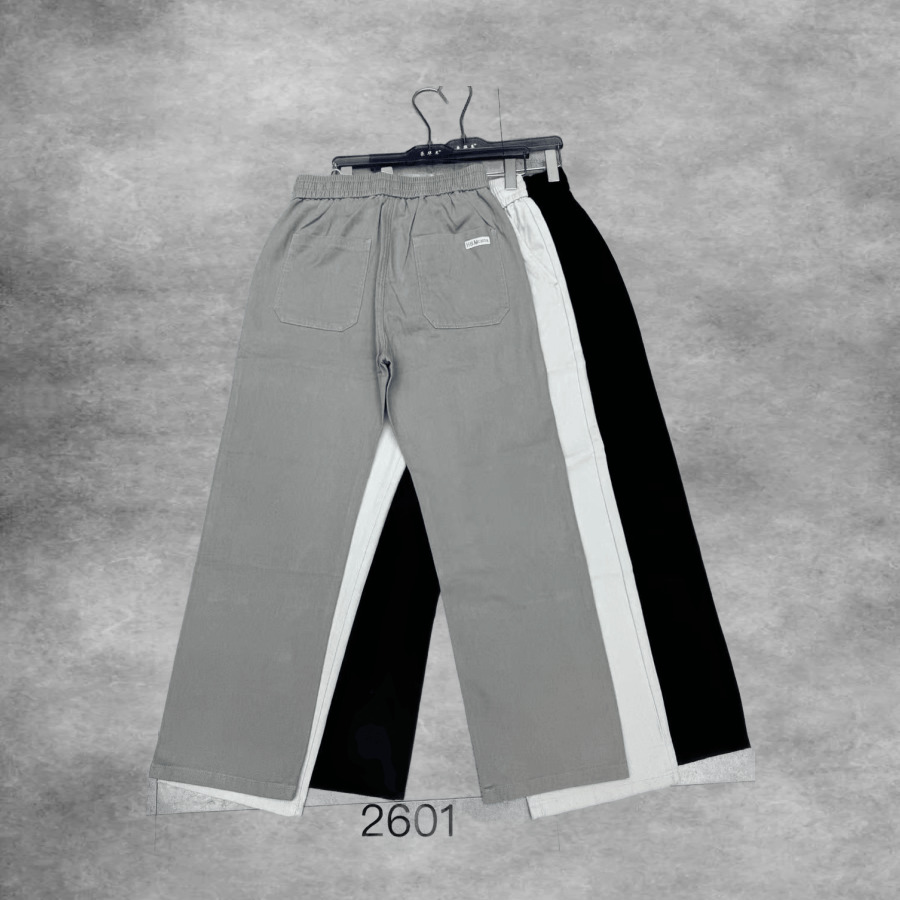 Twill Cargo Pants Grey White Black